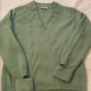 Tibi Airy Alapaca v-neck sweater